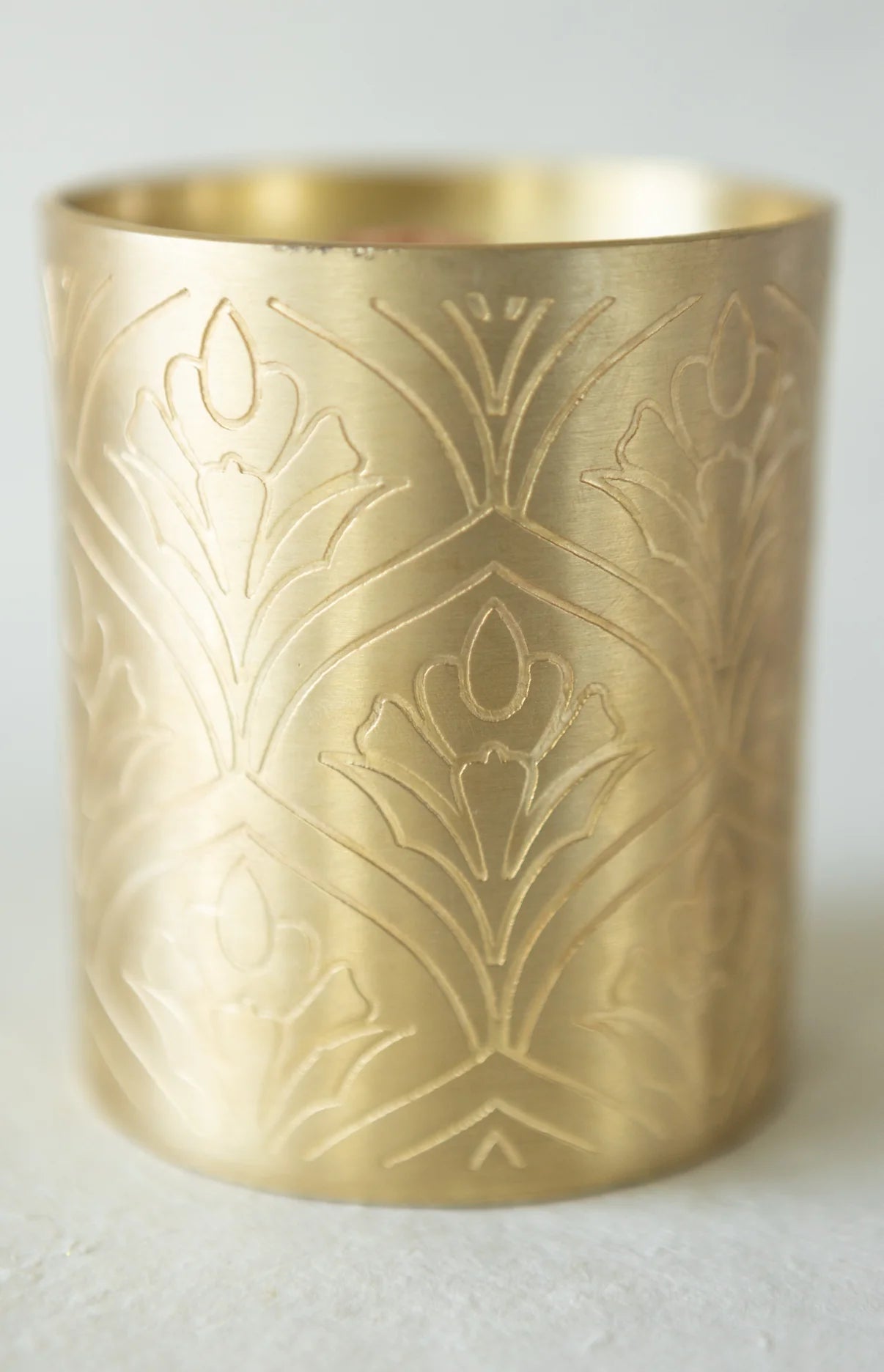 brass candle jar