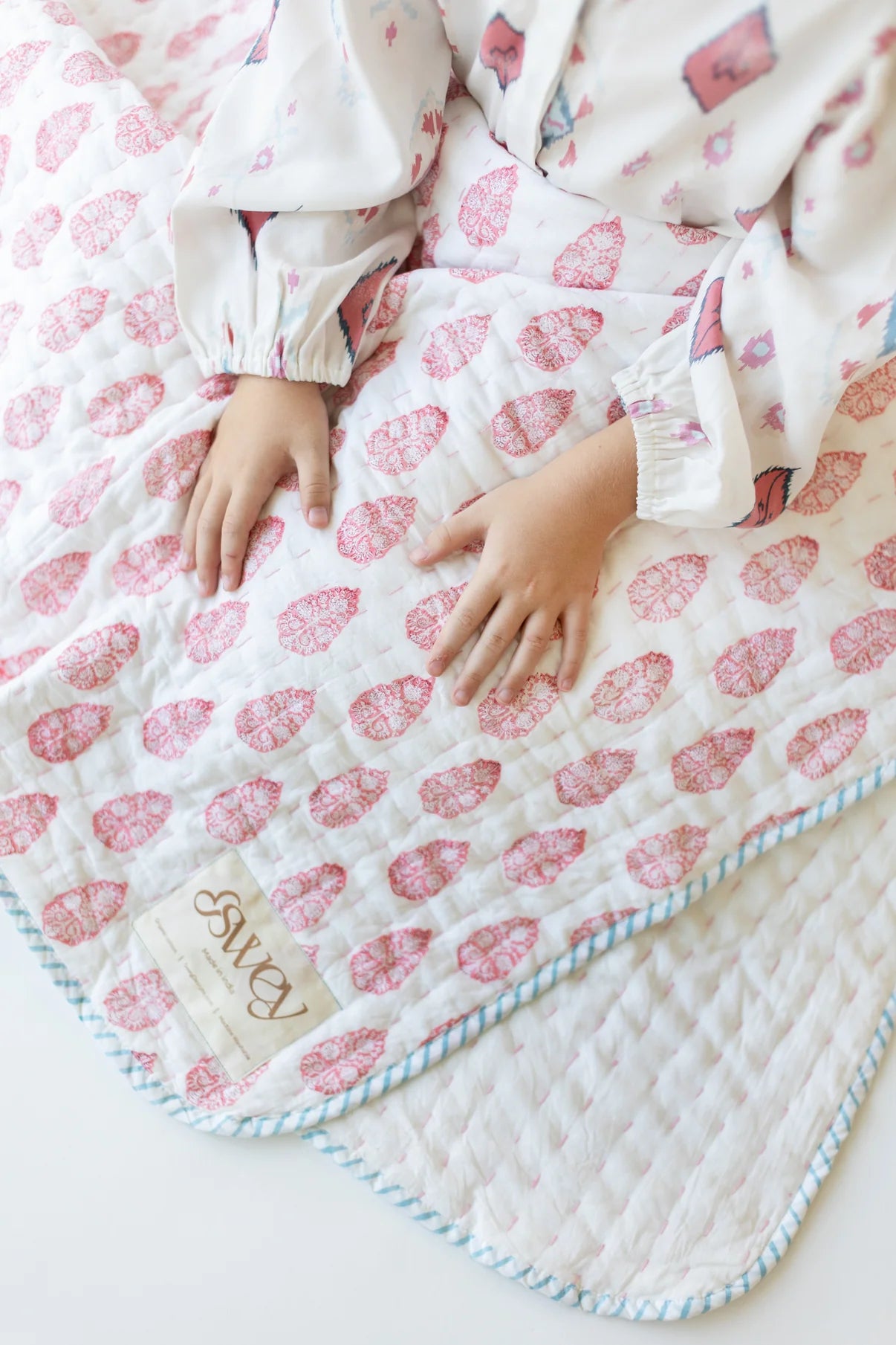 handmade kantha quilt for kids